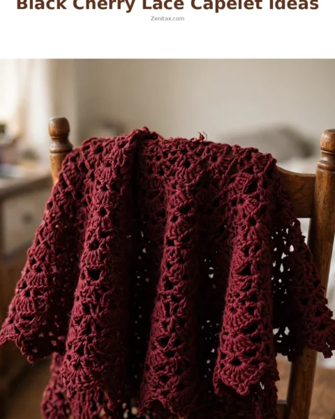 7 Crochet Black Cherry Lace Capelet Ideas for Dramatic Shoulder Layers
