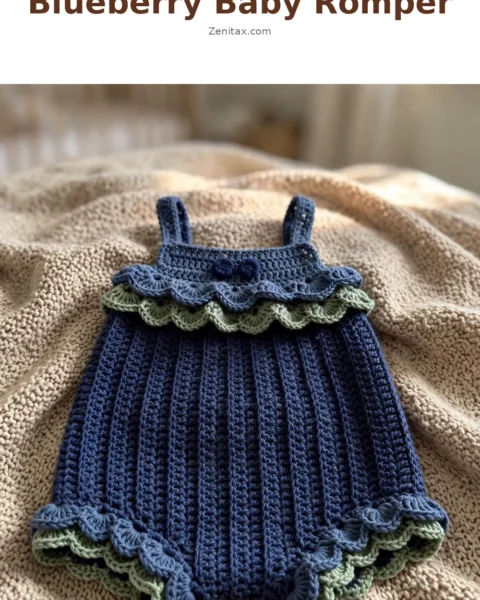 Blueberry Baby Romper Free Crochet Pattern