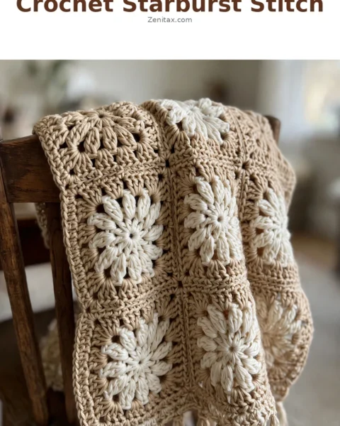 Crochet Starburst Stitch: A Stunning Winter Texture