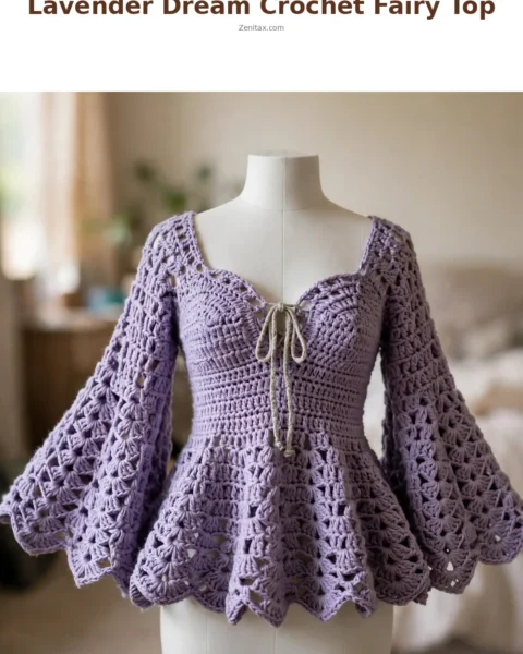 Lavender Dream Crochet Fairy Top Free Crochet Pattern