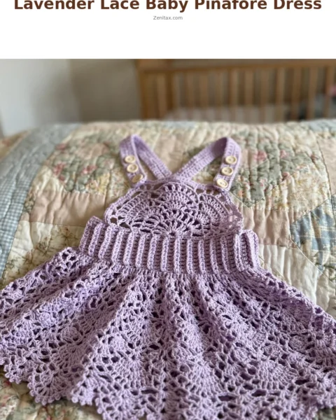 Lavender Lace Baby Pinafore Dress Free Crochet Pattern
