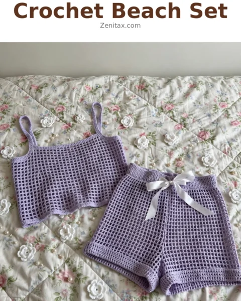 Lavender Pearl Crochet Beach Set Free Pattern