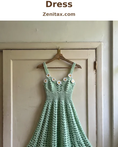 Mint Meadow Crochet Daisy Dress Free Crochet Pattern