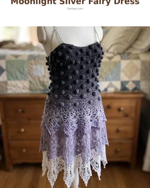 Moonlight Silver Fairy Dress Free Crochet Pattern