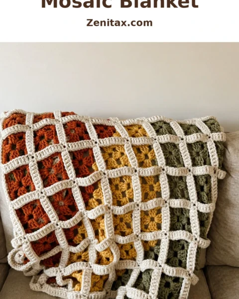 Crochet Mosaic Blanket: A Warm and Vibrant Classic