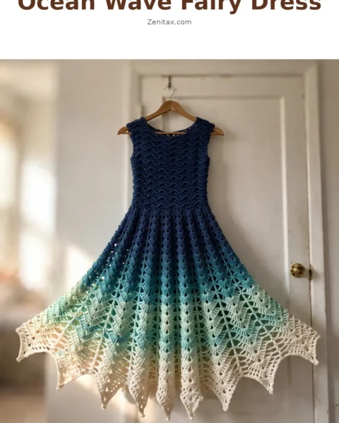Ocean Wave Fairy Dress Free Crochet Pattern