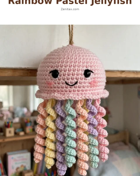 Rainbow Pastel Jellyfish Free Crochet Pattern