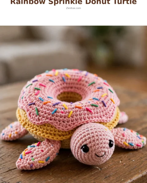 Rainbow Sprinkle Donut Turtle Free Crochet Pattern