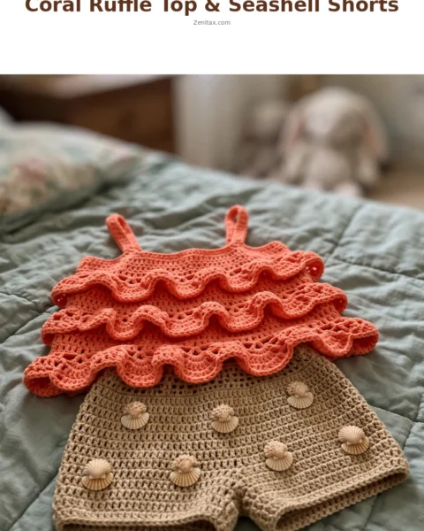 Coral Ruffle Top & Seashell Shorts Pattern