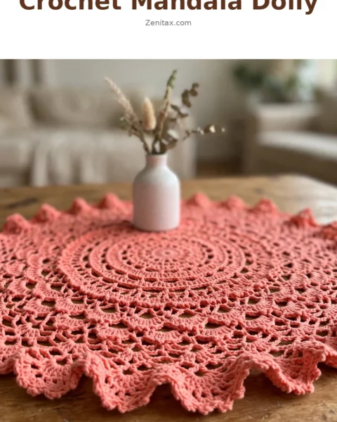 Crochet Mandala Doily: A Delicate Timeless Accent