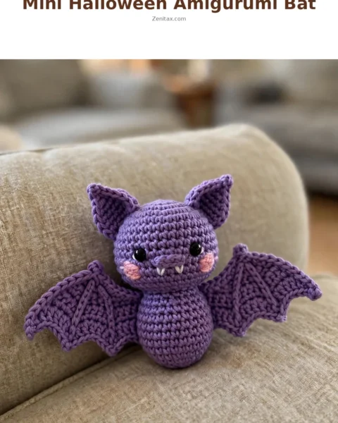 Mini Halloween Amigurumi Bat Free Crochet Pattern