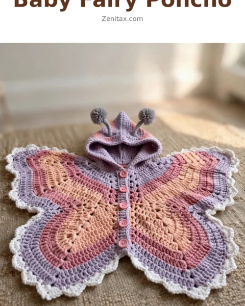Baby Fairy Poncho Free Crochet Pattern