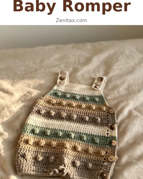 Neutral Boho Baby Romper Free Crochet Pattern