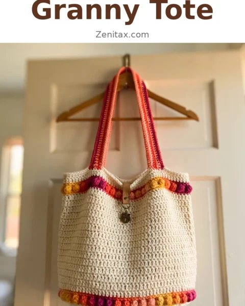 Sunset Ombre Granny Tote Free Crochet Pattern