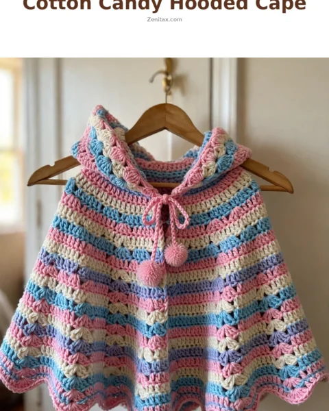 Cotton Candy Hooded Cape