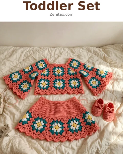 Coral Reef Boho Toddler Set Free Crochet Pattern