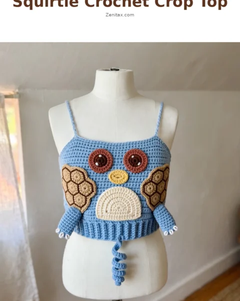 Squirtle Crochet Crop Top Free Crochet Pattern