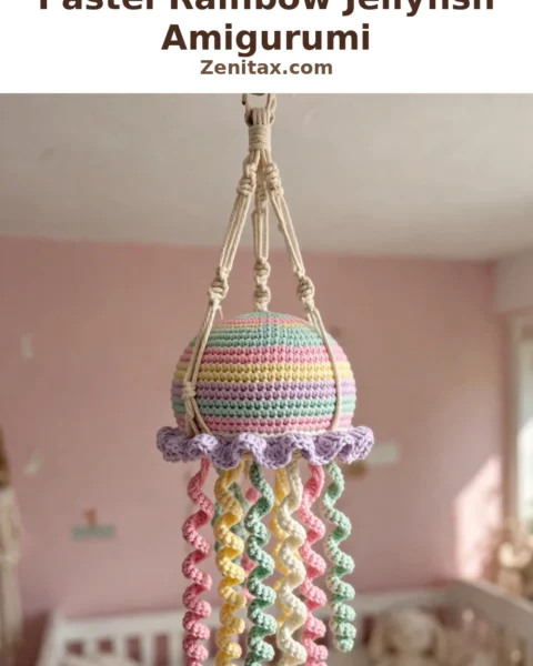 Pastel Rainbow Jellyfish Amigurumi Free Crochet Pattern