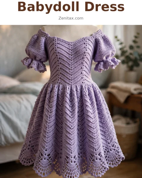 Lavender Cottage Babydoll Dress Free Crochet Pattern