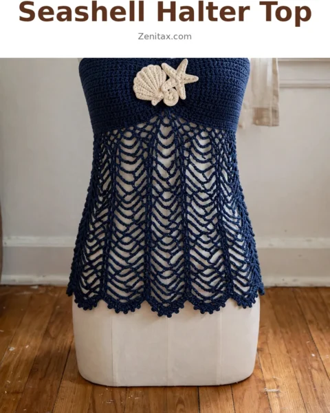 Ocean Wave Seashell Halter Top Free Crochet Pattern
