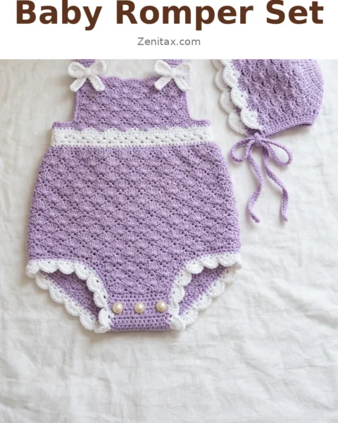 Lavender Dream Baby Romper Set Free Crochet Pattern