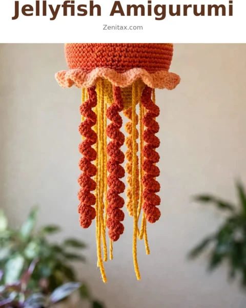 Sunset Gradient Jellyfish Amigurumi Free Crochet Pattern