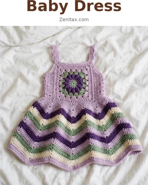 Lavender Fields Baby Dress Free Crochet Pattern