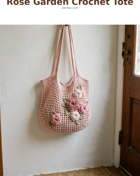 Rose Garden Crochet Tote Free Crochet Pattern