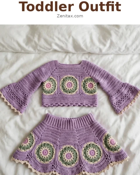 Lavender Garden Toddler Outfit Free Crochet Pattern