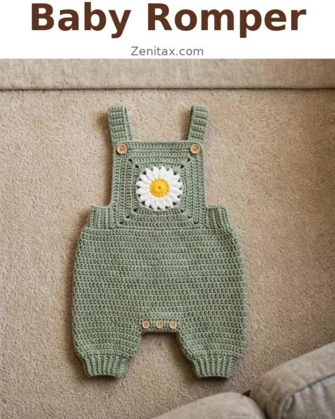 Daisy Bloom Baby Romper Free Crochet Pattern