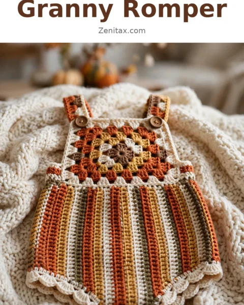 Autumn Harvest Granny Romper Free Crochet Pattern
