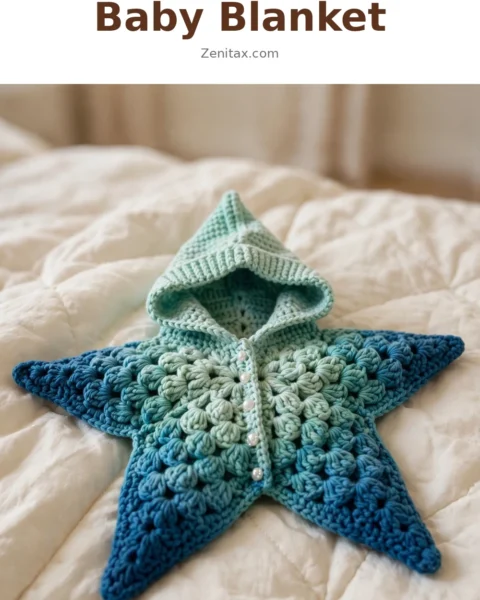 Ocean Blue Starfish Baby Blanket Free Crochet Pattern