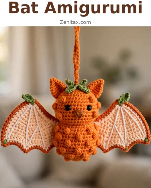 Orange Citrus Bat Amigurumi Free Crochet Pattern