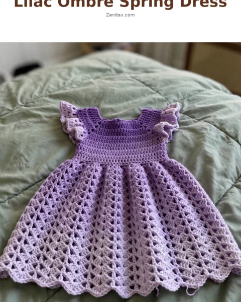 Lilac Ombre Spring Dress Free Crochet Pattern