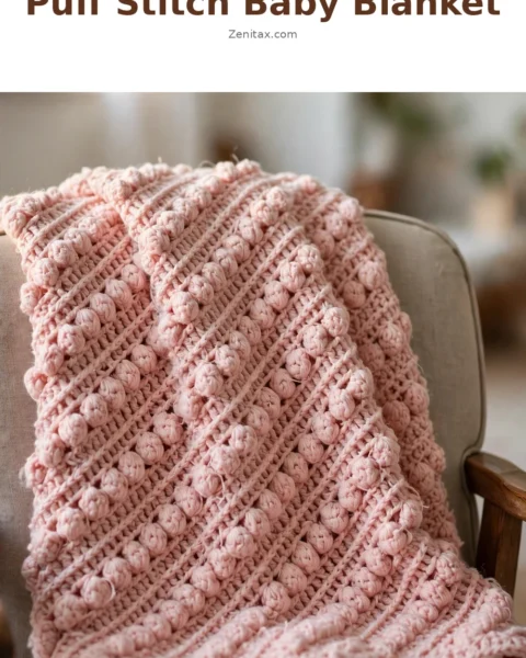 Puff Stitch Baby Blanket Free Crochet Pattern