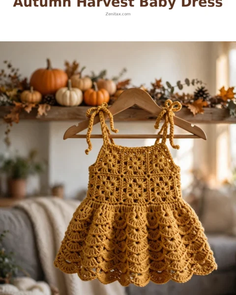 Autumn Harvest Baby Dress Free Crochet Pattern
