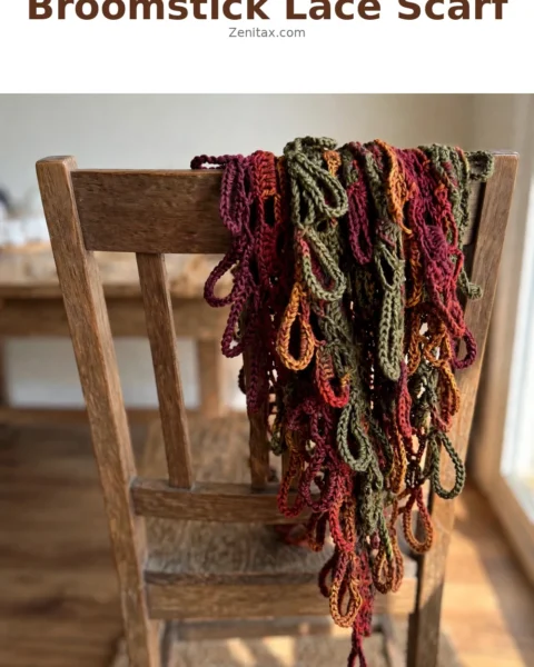 Crochet Broomstick Lace Scarf: A Stunning Bohemian Wrap