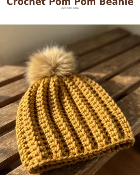 Crochet Pom Pom Beanie: A Chic Winter Essential