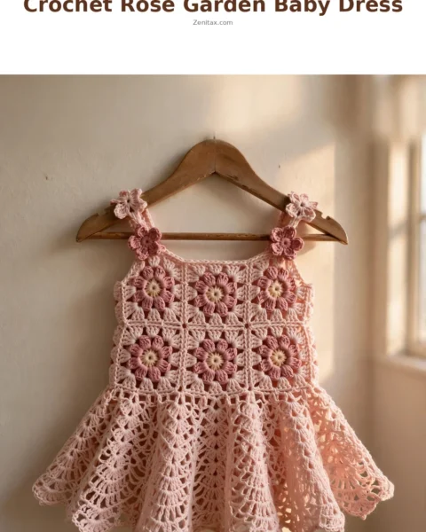 Crochet Rose Garden Baby Dress Free Pattern