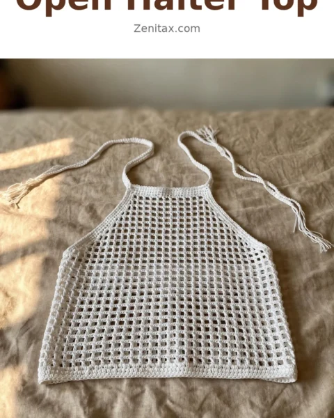 Open Halter Top Free Crochet Pattern