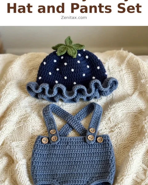 Blueberry Baby Hat and Pants Set Free Crochet Pattern