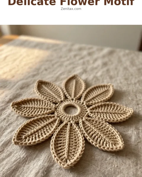 Crochet Flower Motif: A Delicate and Timeless Beauty