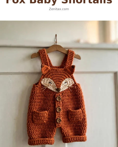 Fox Baby Shortalls Free Crochet Pattern