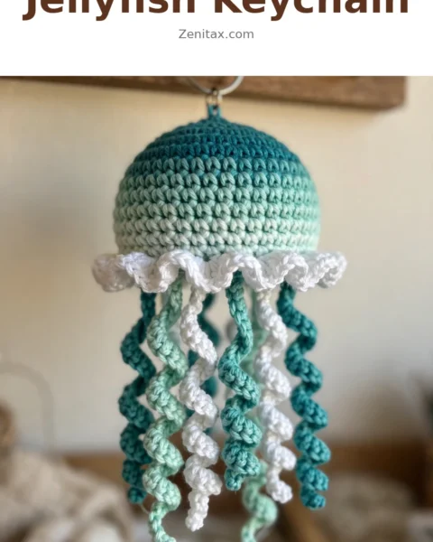 Jellyfish Keychain Free Crochet Pattern