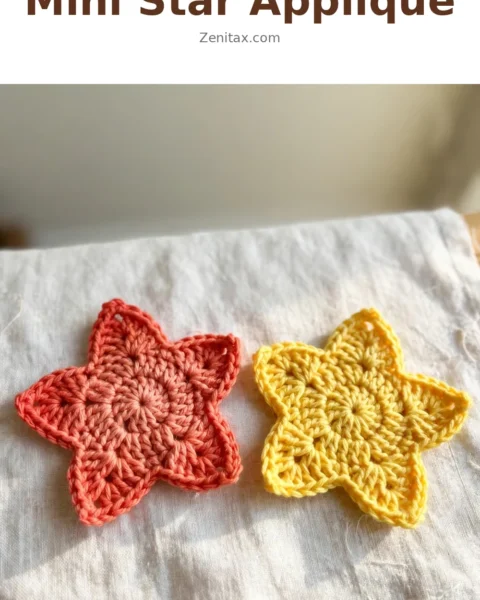 Mini Star Appliqué Free Crochet Pattern Guide