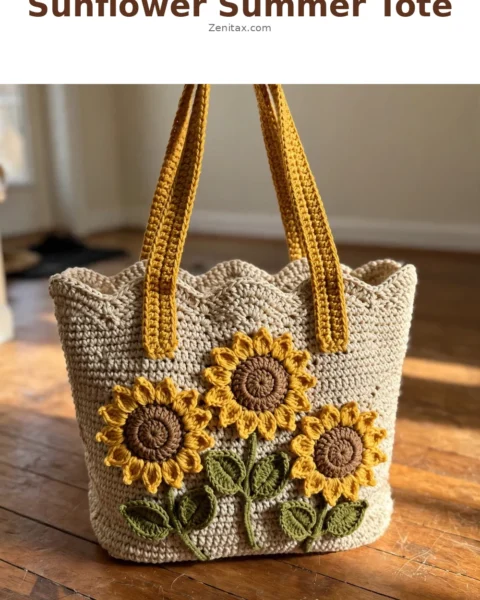 Sunflower Summer Tote Free Crochet Pattern