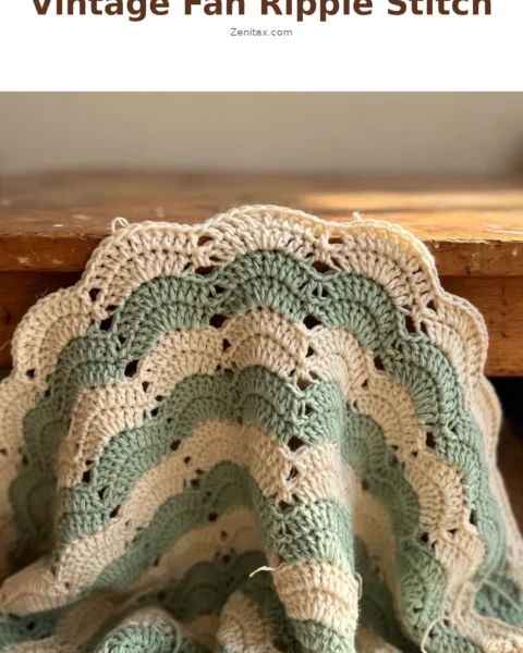 Vintage Fan Ripple Stitch: A Timeless Textured Classic