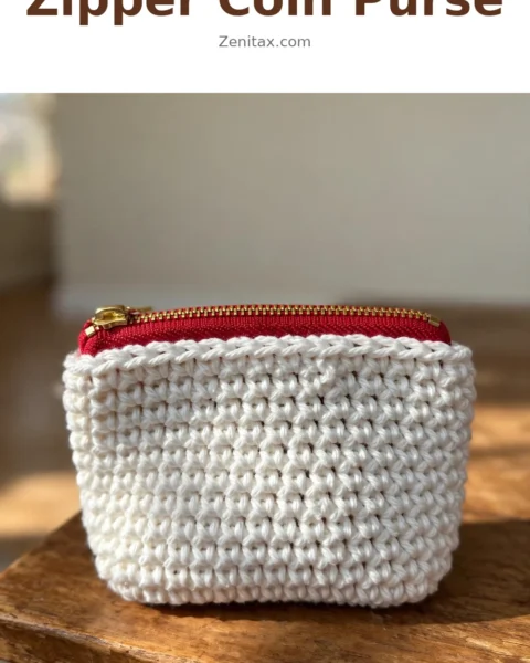 Zipper Coin Purse Free Crochet Pattern